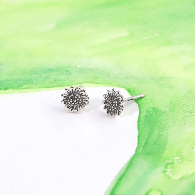Boma Jewelry Sterling Silver Sunflower Stud Earrings - Image 5